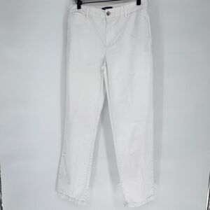 Polo Ralph Lauren Boys Chino Pants Size 18 White Classic Fit Stretch Cotton